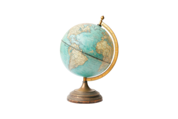 Vintage World Globe on Stand Global Exploration Travel Antique Map Geography,