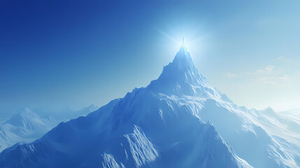 Atop a mountain's lofty height, where the heavens beckon, a sacred temple stands, its spire pointed towards the celestial realm. Celestial Spire. Illustration