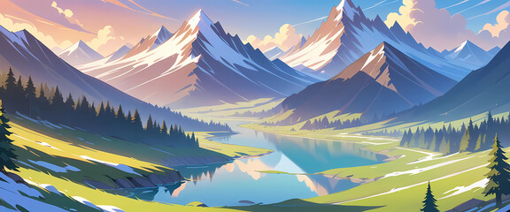 Mountain, View, Background, Wallpapers, Mountains, Lakes