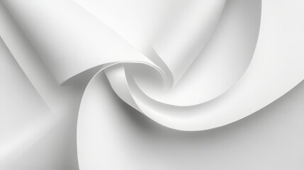 Abstract swirl of white paper