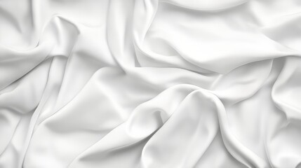 Obraz premium Draped white fabric, soft texture