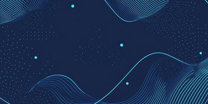 Blue background with light halftone dots and stripes in the style of modern technology digital backdrop or banner, combining elegance with simplicity Generative AI