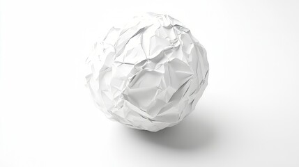 Abstract crumpled paper sphere