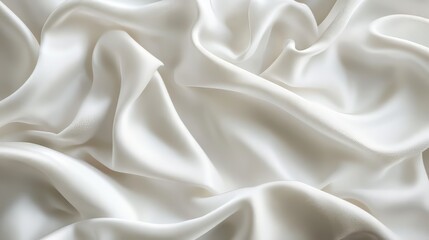 Obraz premium Draped creamy white fabric texture