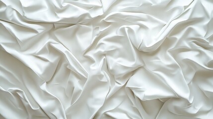 Draped white fabric, soft texture
