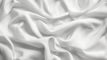 Obraz premium Draped white fabric, soft folds