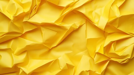 Abstract yellow crumpled paper texture