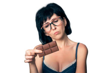 Cute girl with chocolate