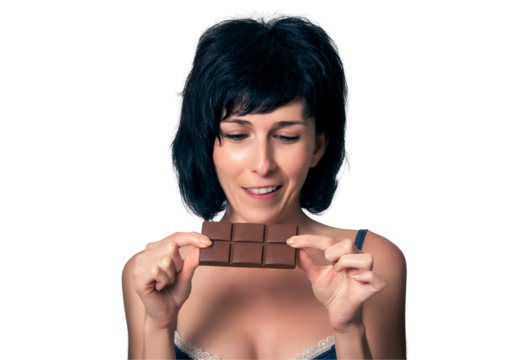 Cute girl with chocolate