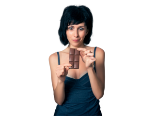 Cute girl with chocolate