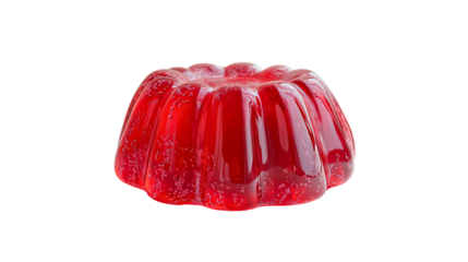 red jelly isolated on a transparent background