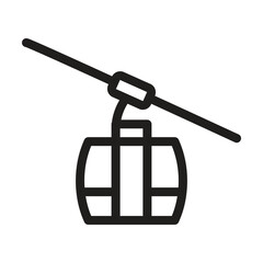 Gondolla icon. Editable line icon. Vector illustration