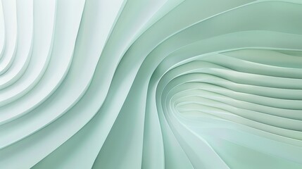 Fototapeta premium Abstract Green Wave Pattern Wallpaper