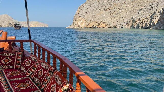  Cruise on a traditional dhow along the stunning fjords and coastline of Khasab, Musandam, Oman