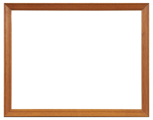 Lacquered wood picture frame in PNG format on a transparent background.