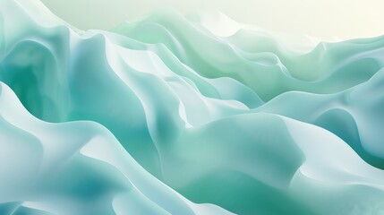 Obraz premium Abstract Teal and White Wave Background
