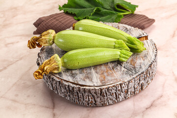 Green young small baby zucchini