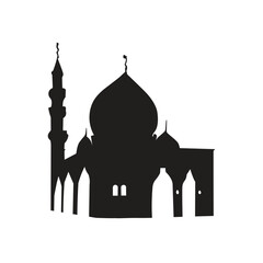 silhouette of mosque