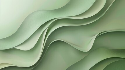 Obraz premium Abstract Green Wave Pattern