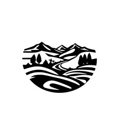 Majestic Mountain Valley Landscape: Panoramic View of Serene Nature Scene