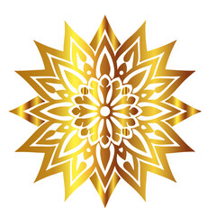 illustration of a Simple gold mandala silhouette vector Art design, Floral mandala Illustration, ornament, flower, design, outline, template, pattern, ethnic. mandala design for invitation card