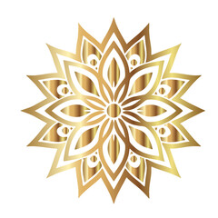 illustration of a Simple gold mandala silhouette vector Art design, Floral mandala Illustration, ornament, flower, design, outline, template, pattern, ethnic. mandala design for invitation card