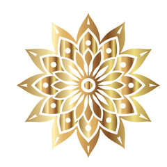 illustration of a Simple gold mandala silhouette vector Art design, Floral mandala Illustration, ornament, flower, design, outline, template, pattern, ethnic. mandala design for invitation card
