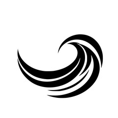 Naklejka premium Abstract Black Wave Graphic Design: Minimalist Vector Illustration, Perfect for Branding and Decor