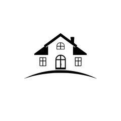 Modern House Icon: Simple, Minimalist Home Design Symbol for Real Estate, Property, and Architecture