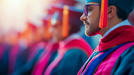 A Graduate's Profile: Hopeful Gaze at Commencement