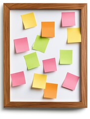 Fototapeta premium Colorful Sticky Notes Arranged on Whiteboard for Creative Planning and Idea Organization in Modern Workspace 7