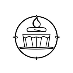 Scrumptious Cupcake with Candle: A Delightful Birthday Treat. Perfect for celebrations, this image showcases a delicious cupcake adorned with a lit candle, symbolizing joy and festivity.