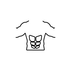Abs icon Outline set in black and white color