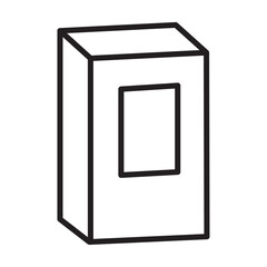 Baking soda icon Outline set in black and white color