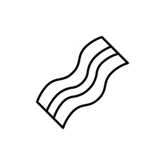 Bacon icon Outline set in black and white color