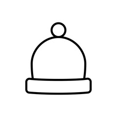 Beanie icon Outline set in black and white color