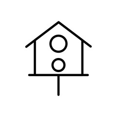 Bird house icon Outline set in black and white color