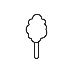 Cotton candy icon Outline set in black and white color