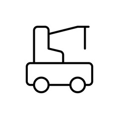 Crane icon Outline set in black and white color