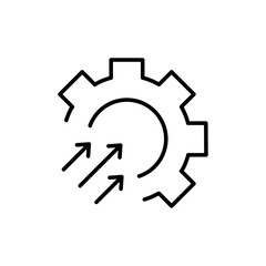 Efficiency icon Outline set in black and white color