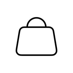 Handbag icon Outline set in black and white color