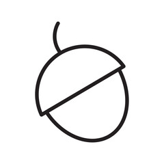 Hazelnut icon Outline set in black and white color