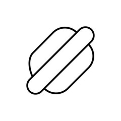 Hot dog icon Outline set in black and white color