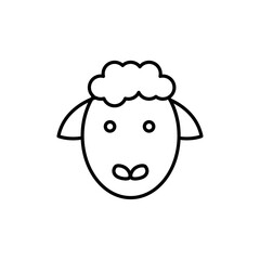 Lamb icon Outline set in black and white color