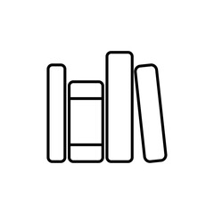Library icon Outline set in black and white color