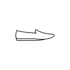 Loafer icon Outline set in black and white color