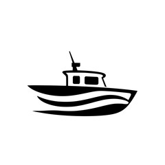 Elegant Boat Icon: A Stylish Vessel Design for Nautical Projects