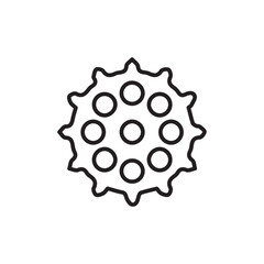 Massage ball icon Outline set in black and white color