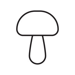 Mushroom icon Outline set in black and white color
