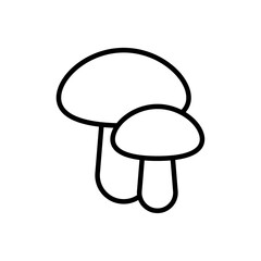 Mushrooms icon Outline set in black and white color